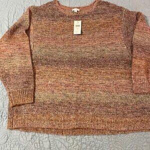 Women's J Jill sweater pink multi NWT size 2X